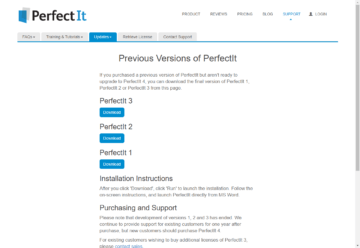 Previous Versions Of Perfectit