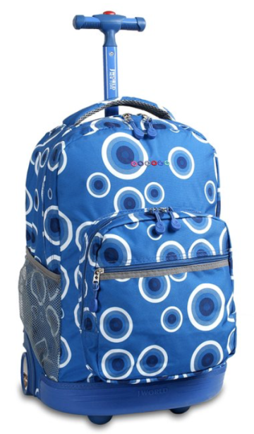 J World New York Sunrise Rolling Backpack - school backpacks